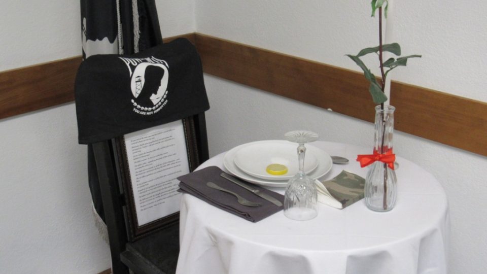 POW table at VFW Post