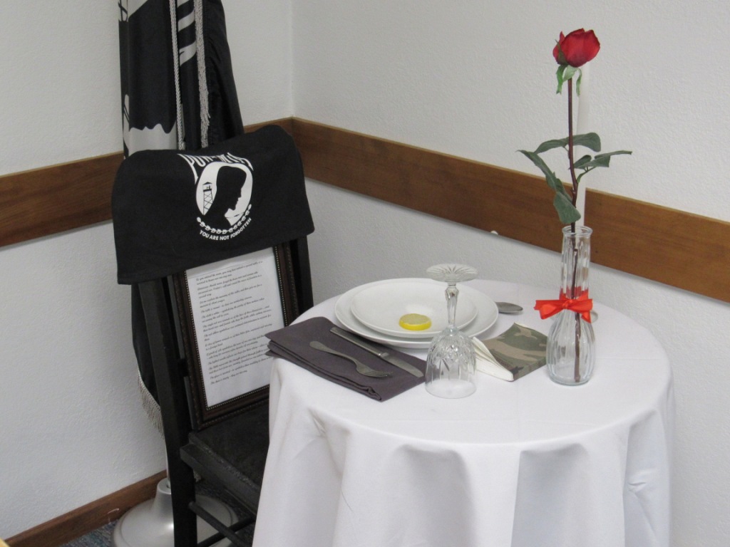 POW table at VFW Post