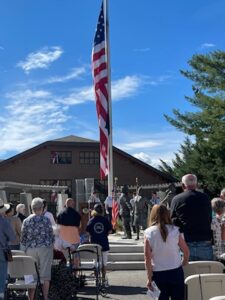 Outdoor ceremony at Spirit of America Memorial