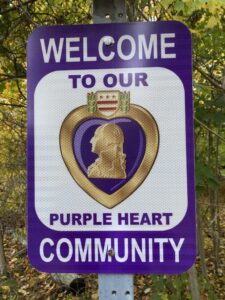 Purple Heart Community Sign